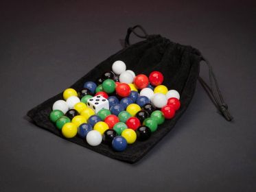 Aggravation / Chinese Checkers Marbles and Velvet Sack