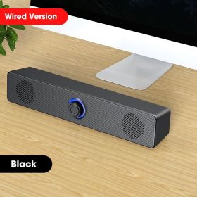 4D Surround Soundbar Bluetooth 5.0 Computer Speakers Wired Stereo Subwoofer Sound Bar for Laptop PC Home Theater TV Aux Speaker (Color: Only Wired Speaker, Ships From: China)