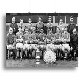 Liverpool Football Club With The FA Cup And The Charity Shield 1965 Canvas Print or Poster (Type: Poster Print, size: 12" x 8" / 30cm x 20cm (approx))