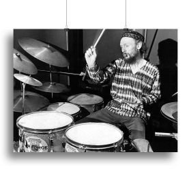 Ginger Baker on the drums Canvas Print or Poster (Type: Poster Print, size: 28" x 20" / 70cm x 50cm (approx))