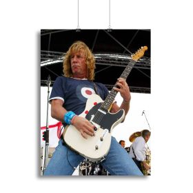 Rick Parfitt of Status Quo Canvas Print or Poster (Type: Standard Framed Canvas Print, size: 32" x 24" / 80cm x 60cm (approx))