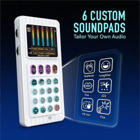 M01 Portable Mixer With Built-in Microphone For Outdoor Singing Interview Teaching, 2 Customizable Effects, 4 Voice Changers, 64 Timbres, Backing (Option: M01MINI)